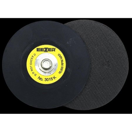 EEZER PRODUCTS 3in Hook and Loop, Heavy Duty Backup Pad, Firm Edge, 5/16x24 Male Thread 3015K